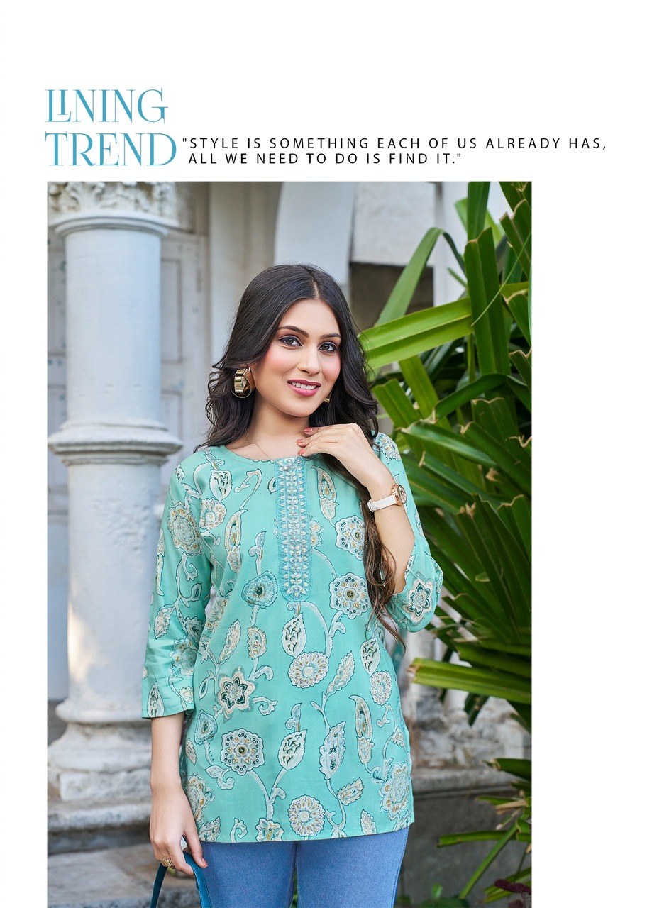 Radhika Lifestyle Evara Rayon Kurti Catalog collection 1