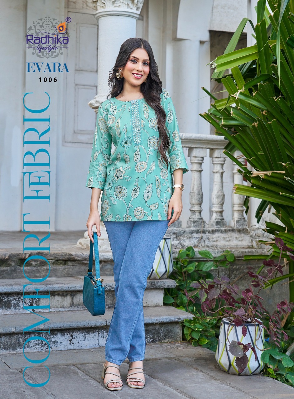 Radhika Lifestyle Evara Rayon Kurti Catalog collection 14