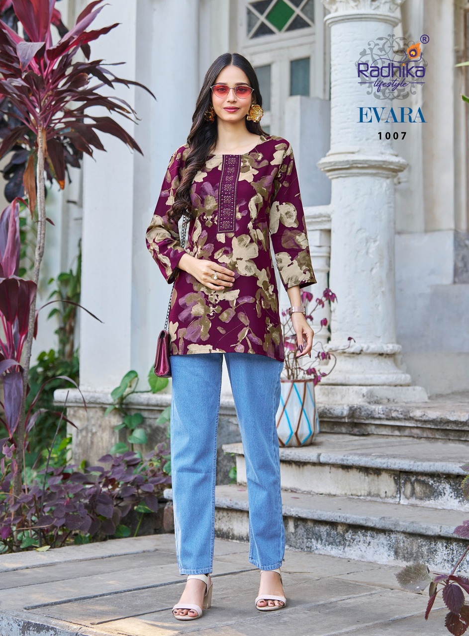 Radhika Lifestyle Evara Rayon Kurti Catalog collection 9