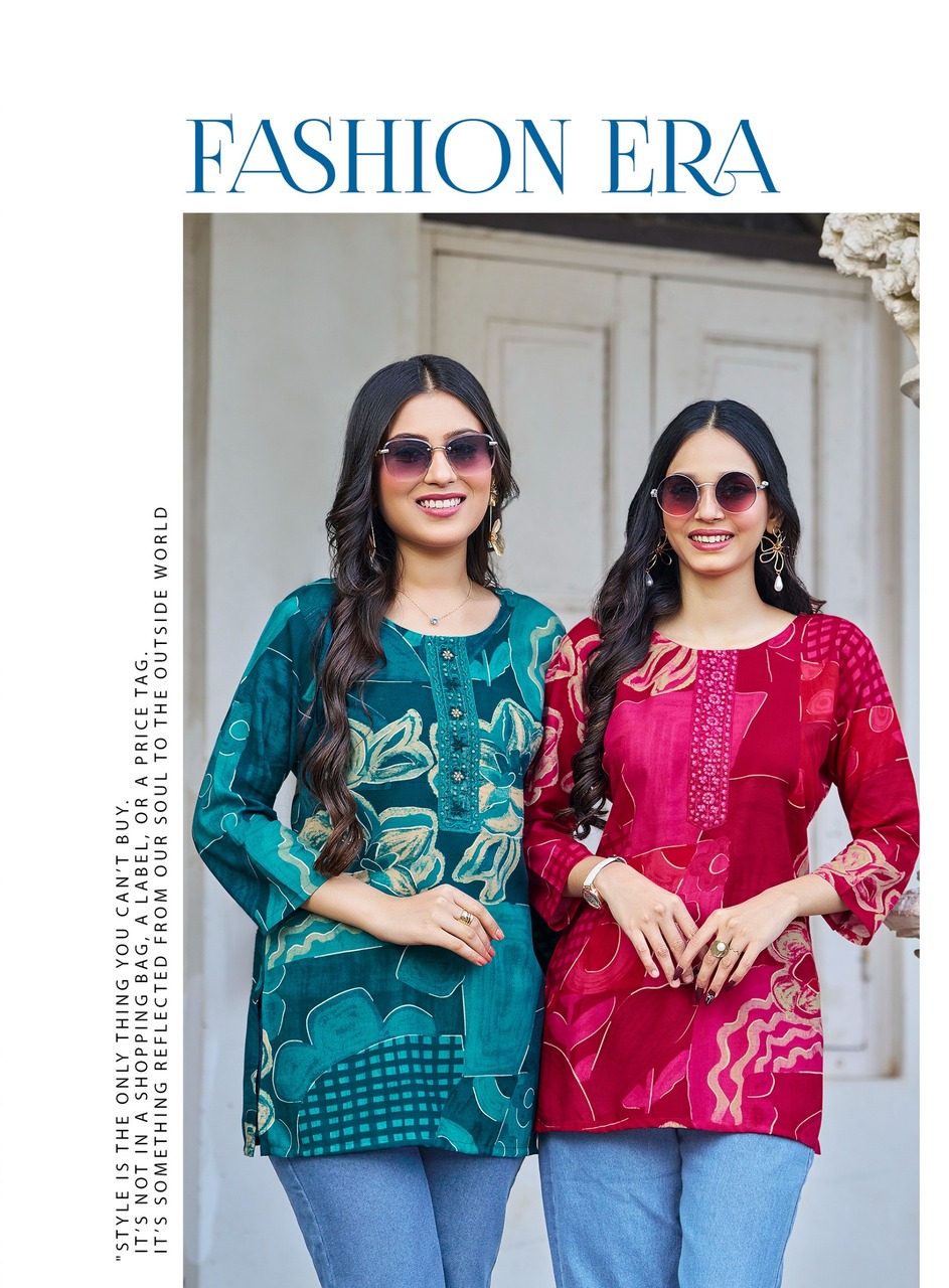 Radhika Lifestyle Evara Rayon Kurti Catalog collection 7