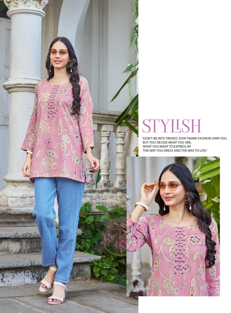 Radhika Lifestyle Evara Rayon Kurti Catalog collection 20