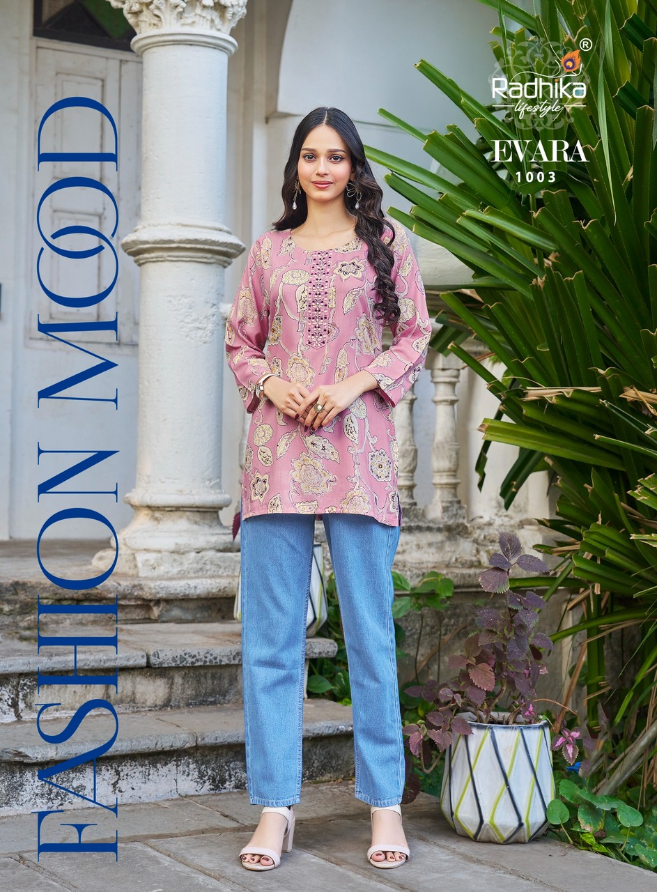 Radhika Lifestyle Evara Rayon Kurti Catalog collection 17