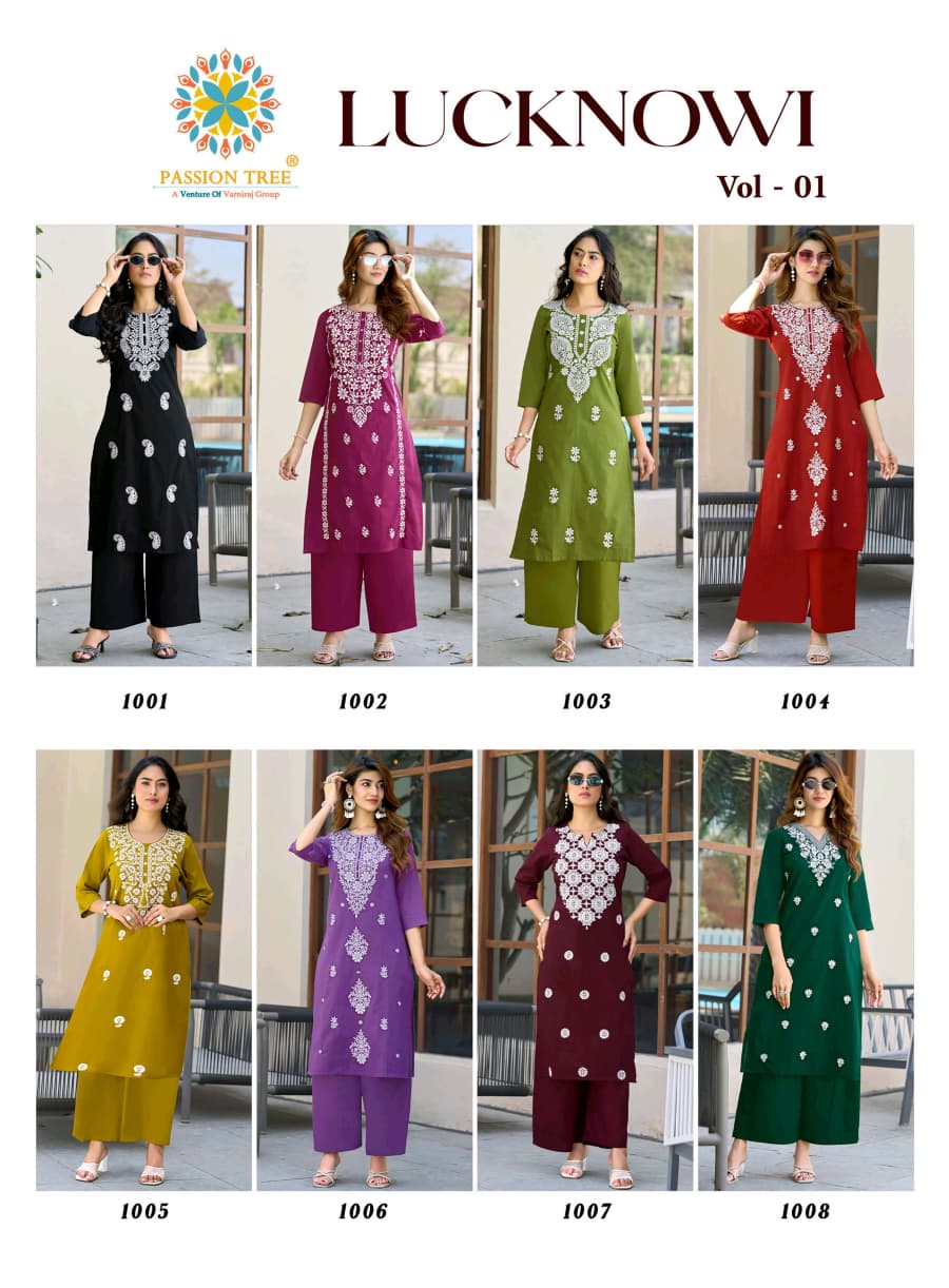 Passion Tree Lucknowi Kurti Palazzo Set Catalog collection 3