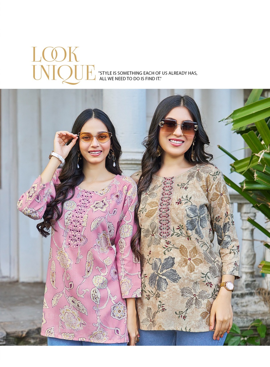 Radhika Lifestyle Evara Rayon Kurti Catalog collection 5