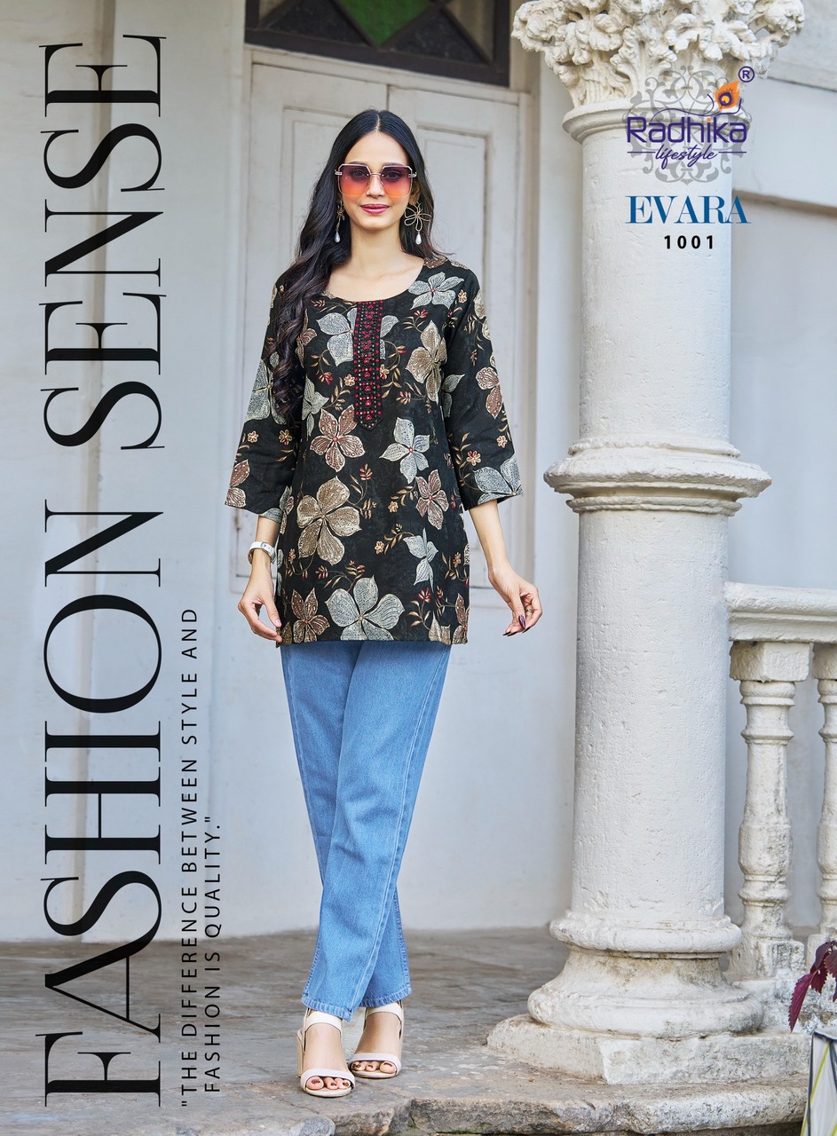Radhika Lifestyle Evara Rayon Kurti Catalog collection 11