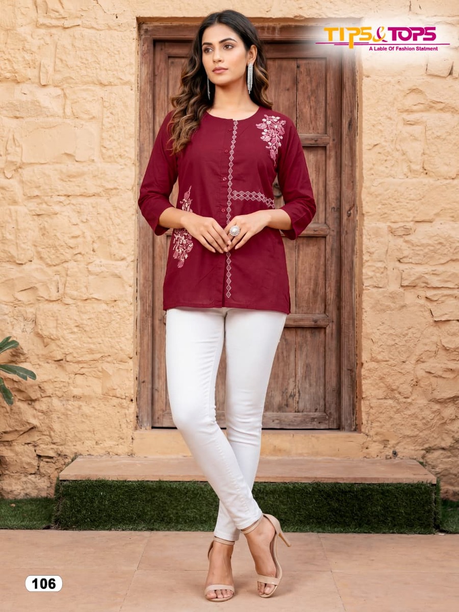 Tips And Tops Viana Cotton Kurtis Catalog collection 6