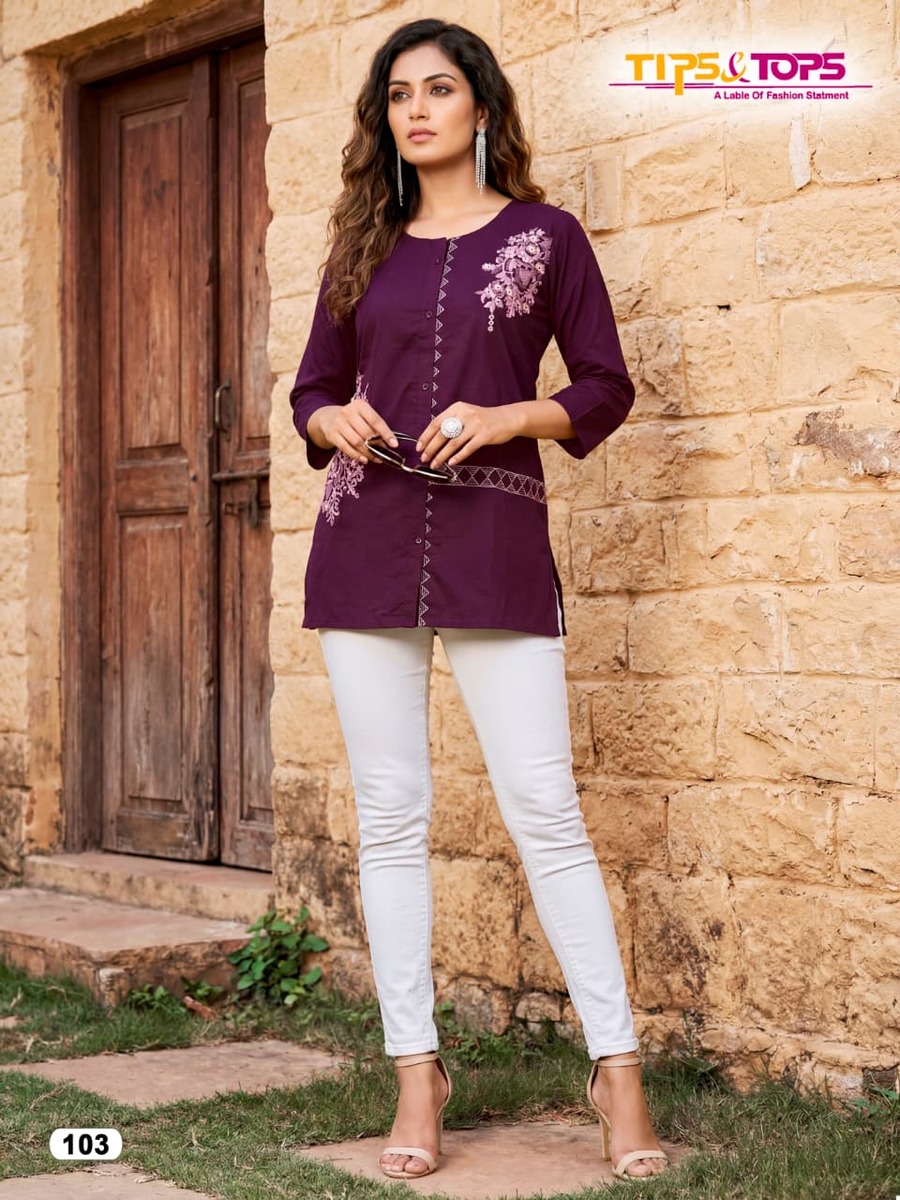 Tips And Tops Viana Cotton Kurtis Catalog collection 3