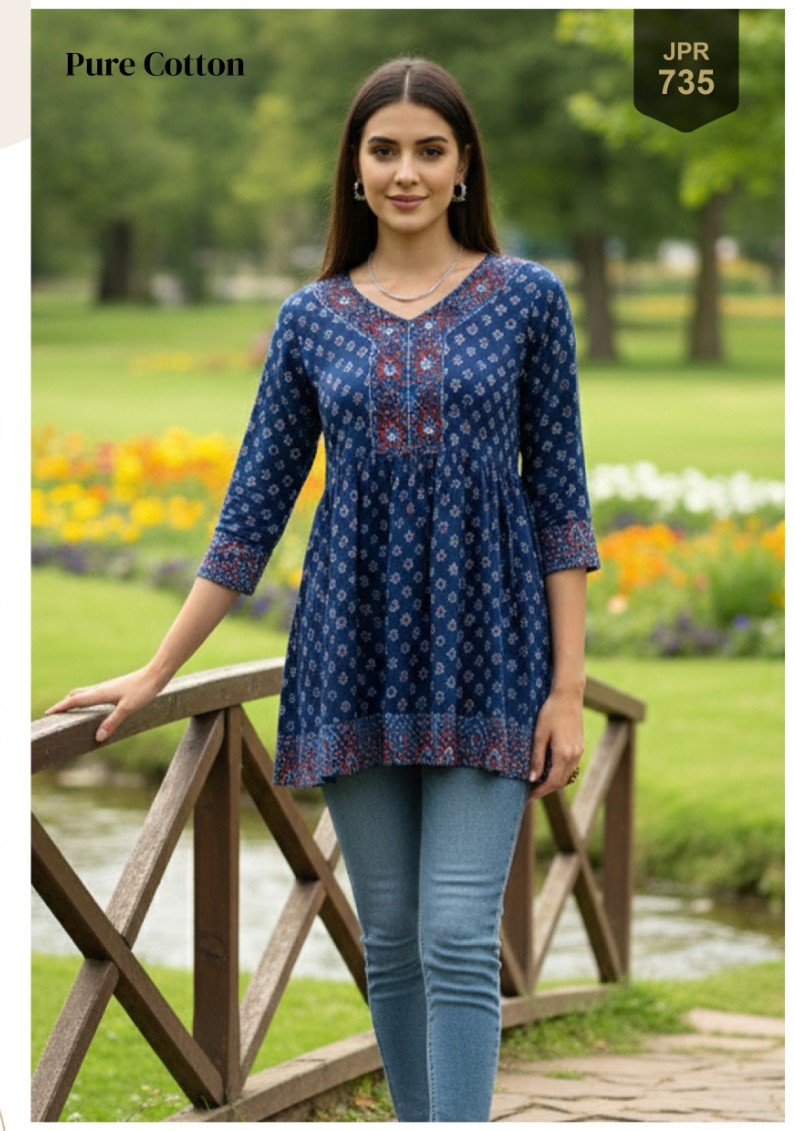 Aarvee Creation Prisha Cotton Kurtis Catalog collection 6
