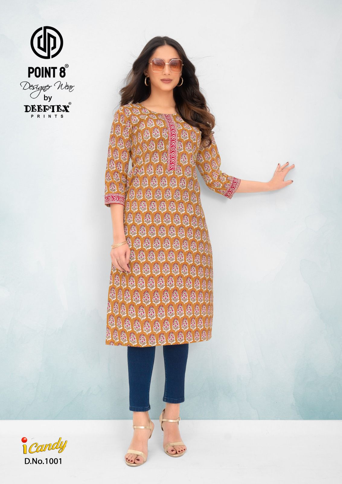Deeptex Point 8 I Candy Cotton Kurtis Catalog collection 10