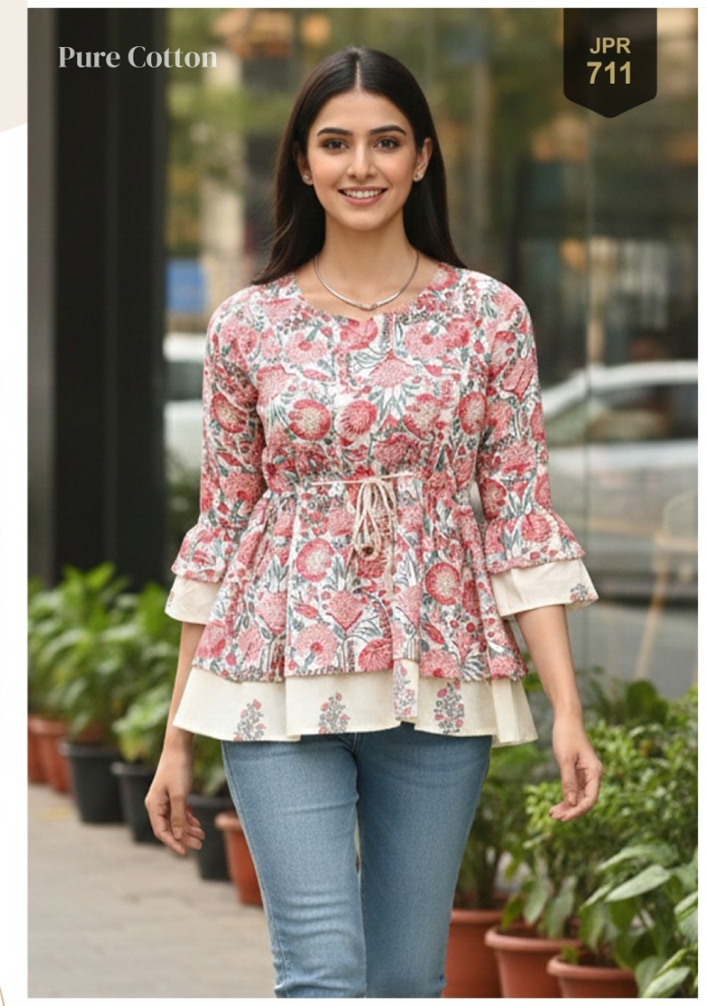 Aarvee Creation Prisha Cotton Kurtis Catalog collection 1