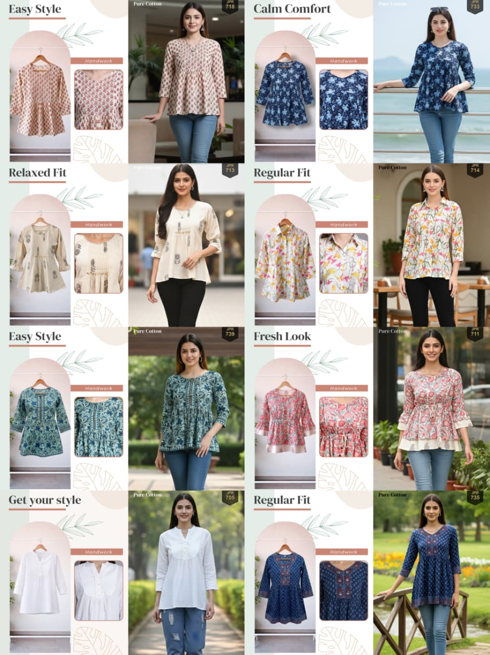 Aarvee Creation Prisha Cotton Kurtis Catalog collection 8