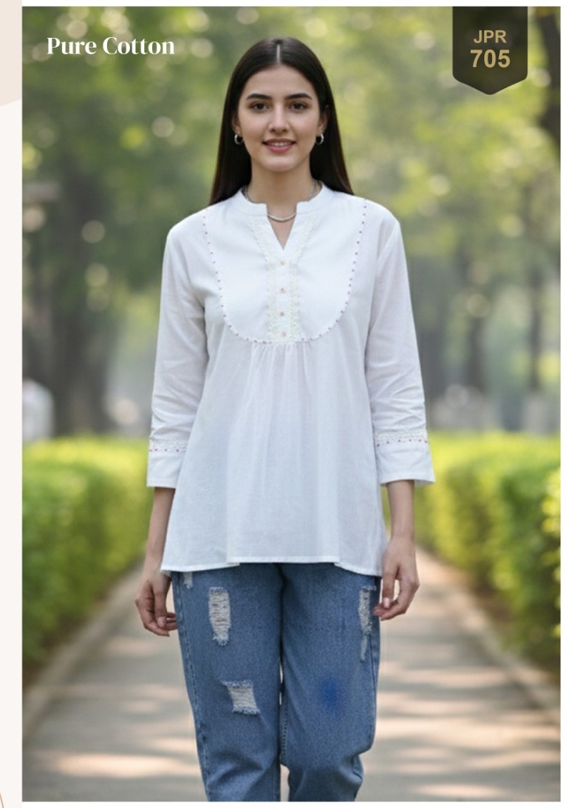Aarvee Creation Prisha Cotton Kurtis Catalog collection 7