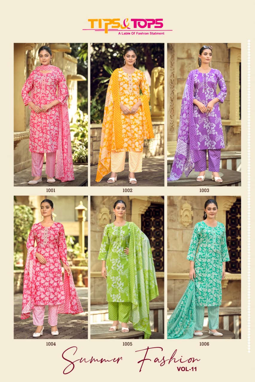 Tips And Tops Summer Fashion Vol 11 Cotton Salwar Catalog collection 6