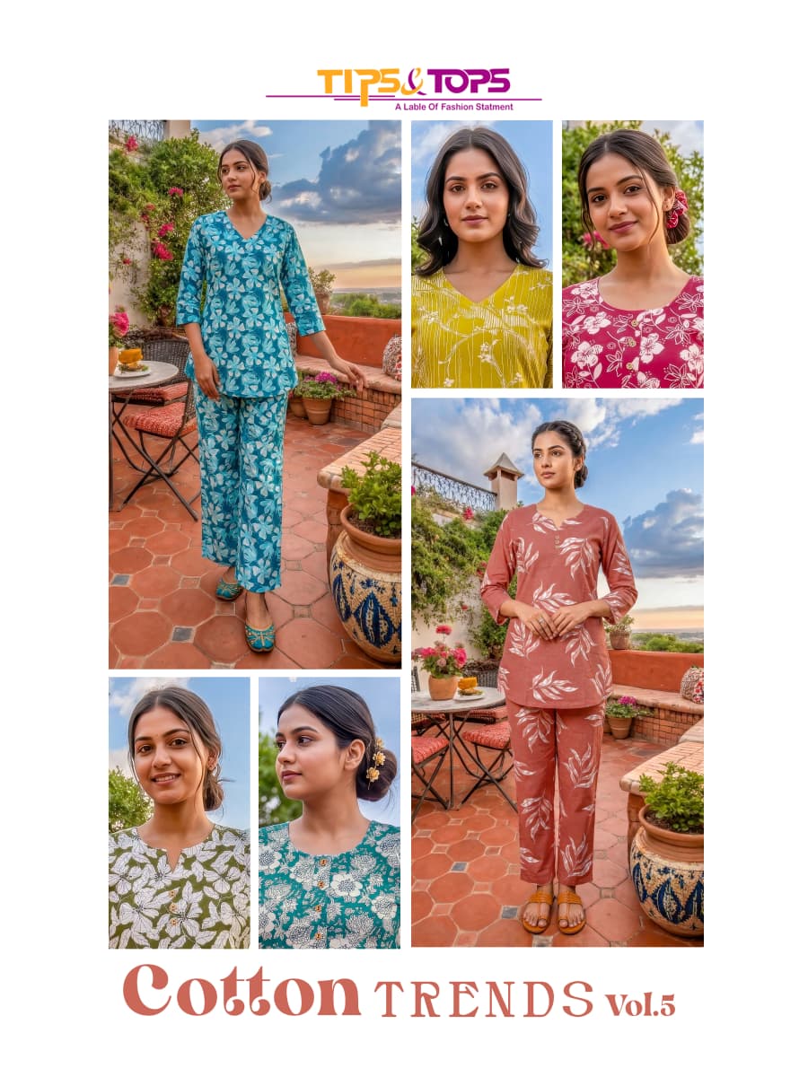 Tips And Tops Cotton Trends Vol 5 Co Ord Set Catalog collection 4
