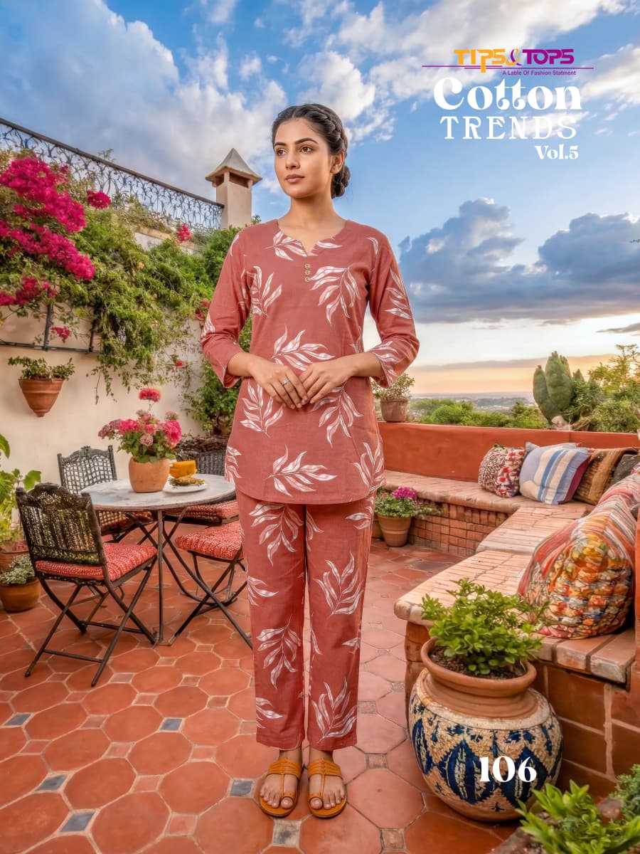Tips And Tops Cotton Trends Vol 5 Co Ord Set Catalog collection 6