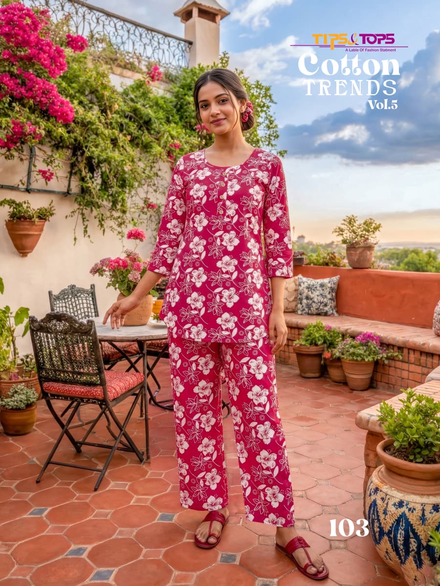 Tips And Tops Cotton Trends Vol 5 Co Ord Set Catalog collection 2