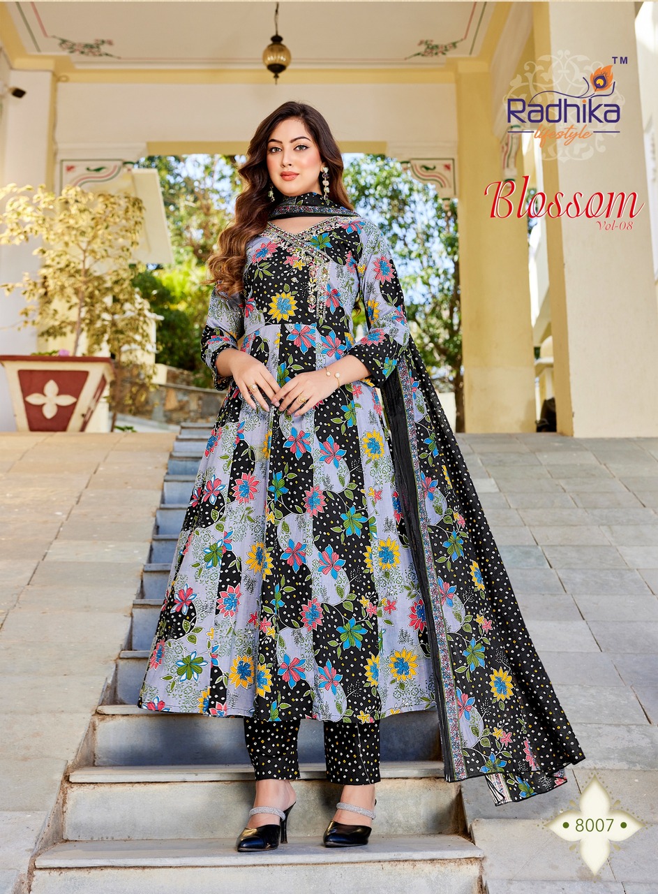 Radhika Lifestyle Blossom 8  Printed Salwar Kameez Catalog collection 2
