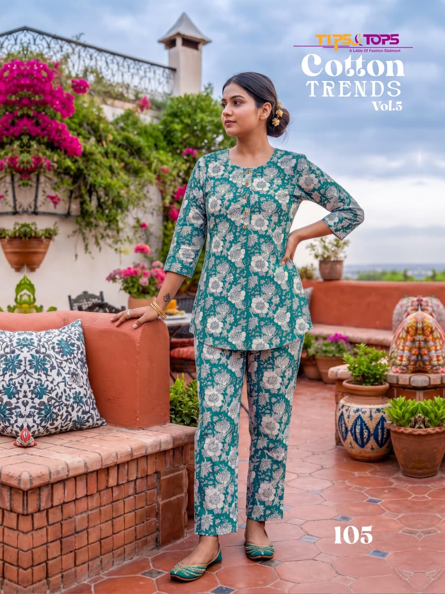 Tips And Tops Cotton Trends Vol 5 Co Ord Set Catalog collection 5