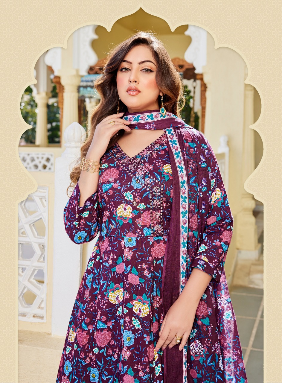 Radhika Lifestyle Blossom 8  Printed Salwar Kameez Catalog collection 5
