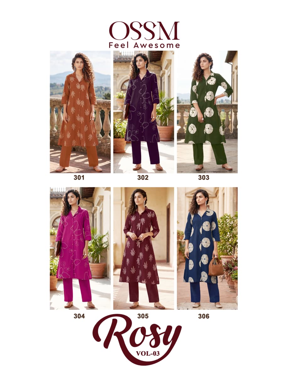 Ossm Rosy Vol 3 Kurtis With Bottom Catalog collection 7