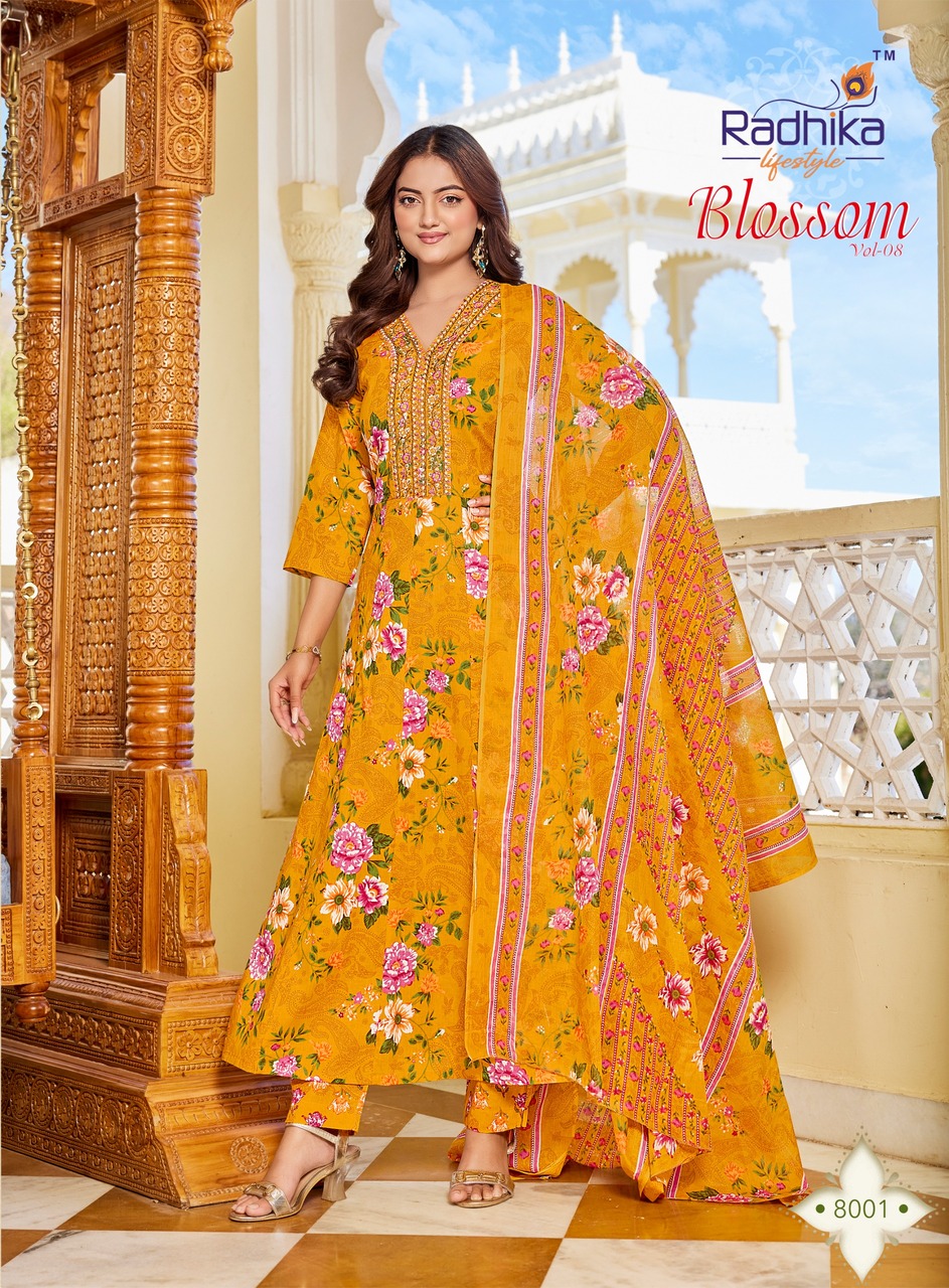 Radhika Lifestyle Blossom 8  Printed Salwar Kameez Catalog collection 8