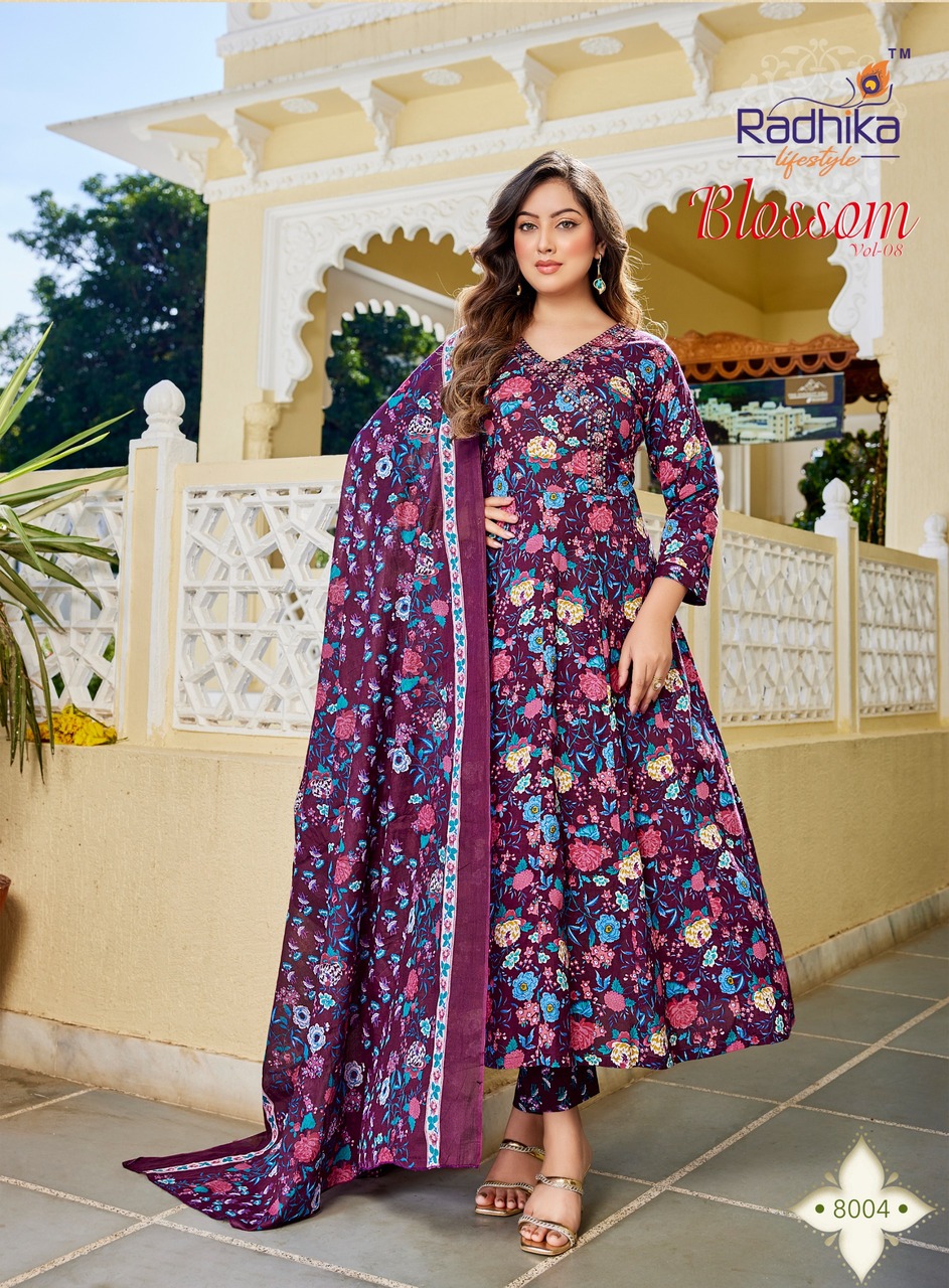Radhika Lifestyle Blossom 8  Printed Salwar Kameez Catalog collection 6