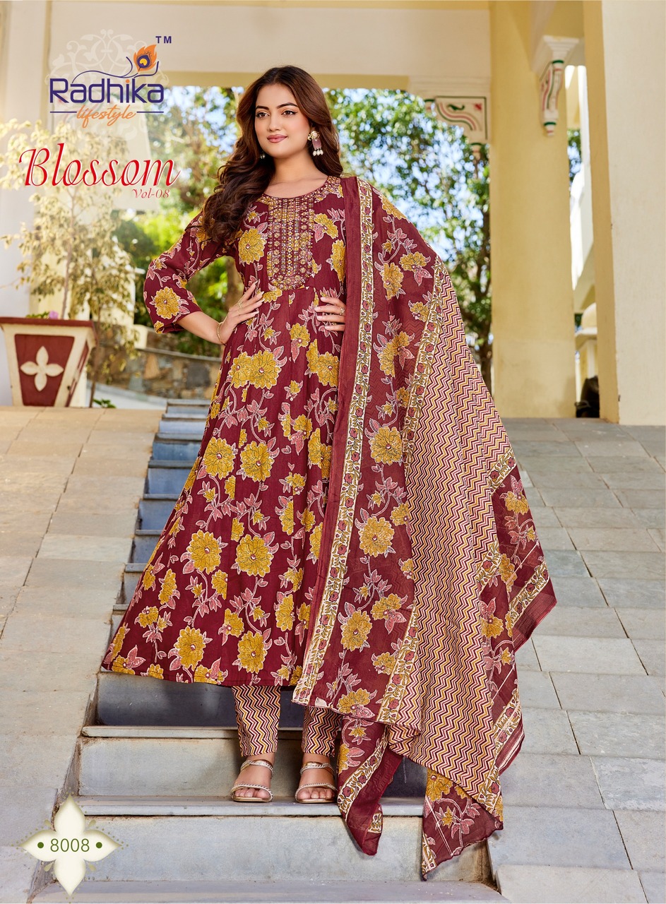 Radhika Lifestyle Blossom 8  Printed Salwar Kameez Catalog collection 13