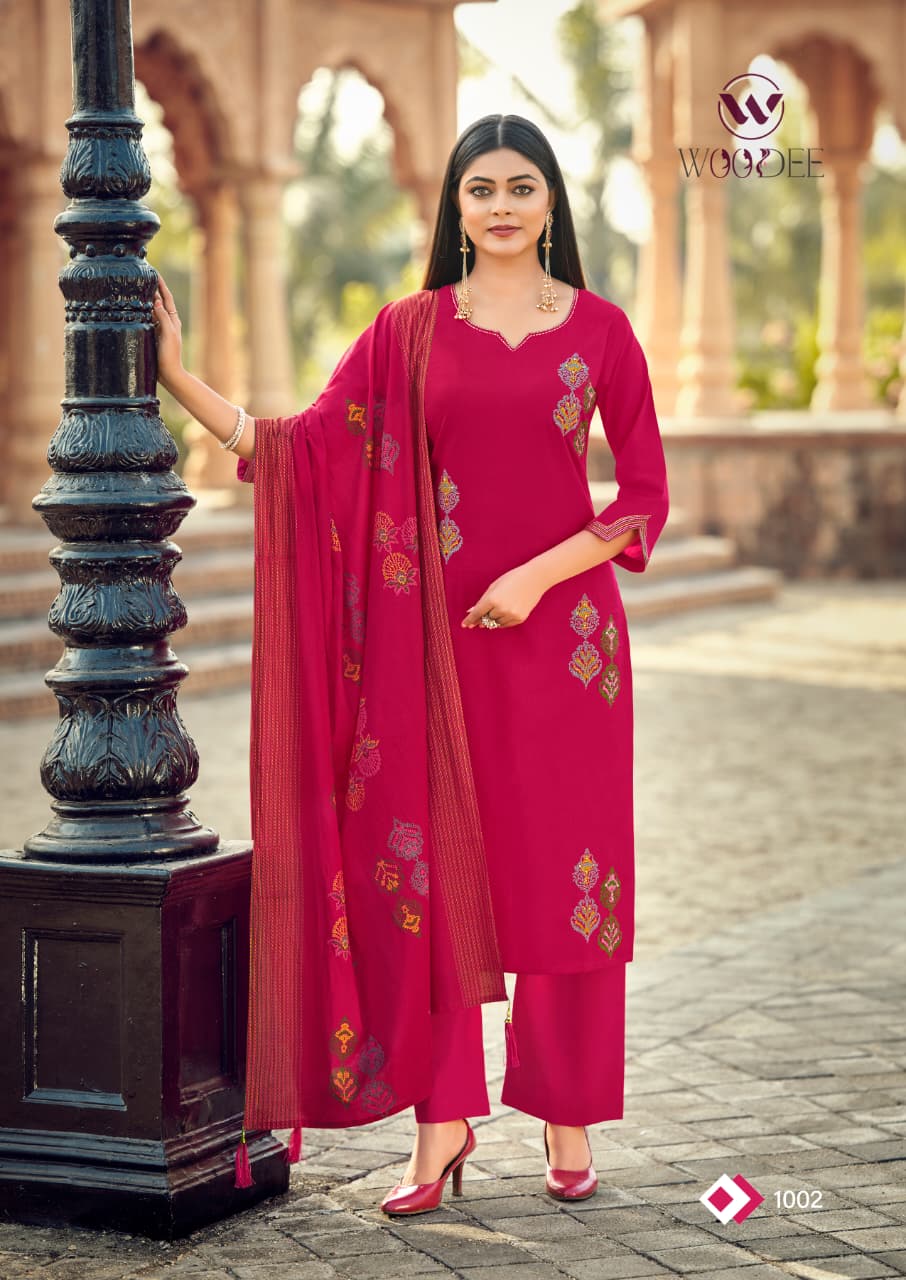 Woodee Mahek Cotton Salwar Kameez Catalog collection 1