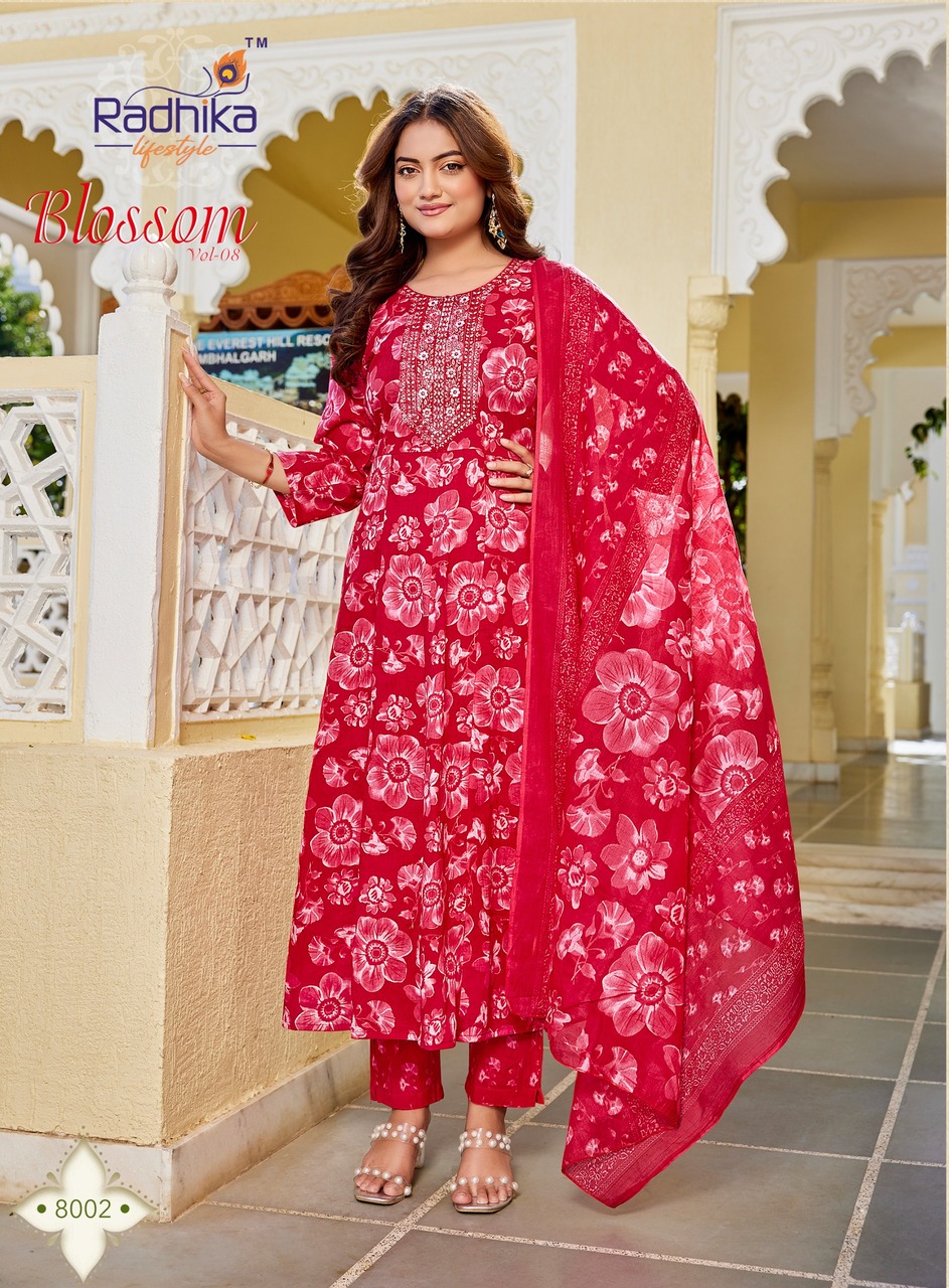 Radhika Lifestyle Blossom 8  Printed Salwar Kameez Catalog collection 9
