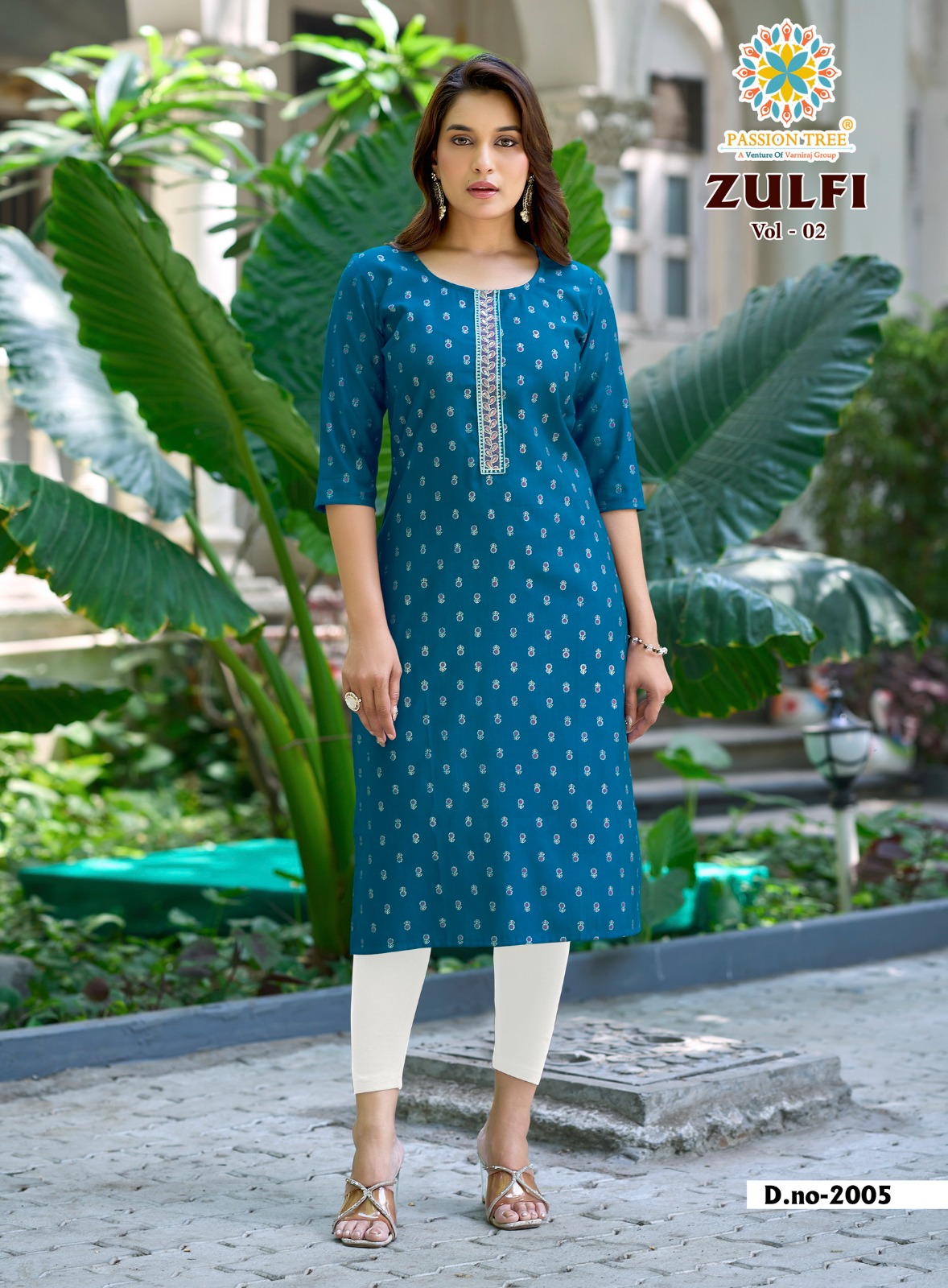 Passion Tree Zulfi Vol 2 Straight Cut Kurti Catalog collection 5