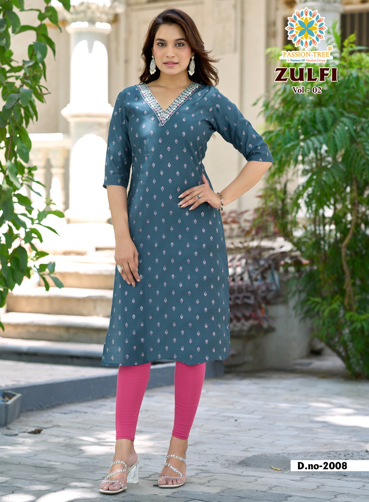 Passion Tree Zulfi Vol 2 Straight Cut Kurti Catalog collection 1