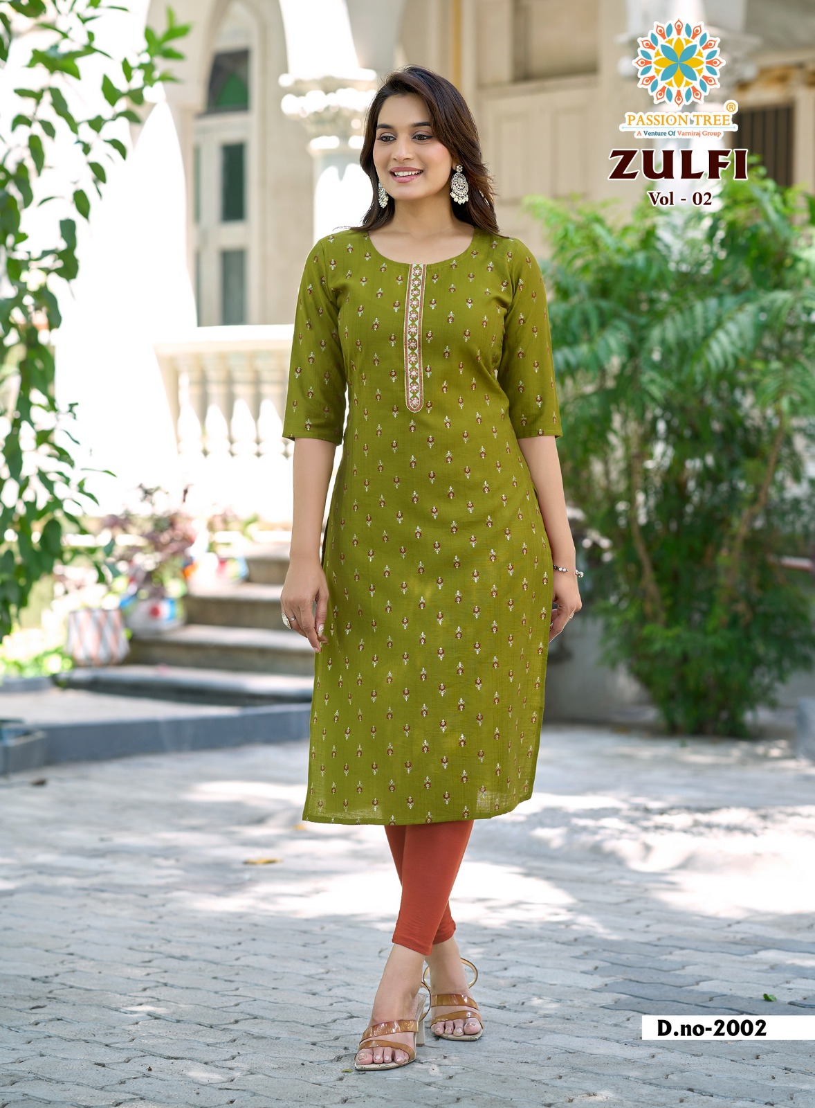 Passion Tree Zulfi Vol 2 Straight Cut Kurti Catalog collection 8