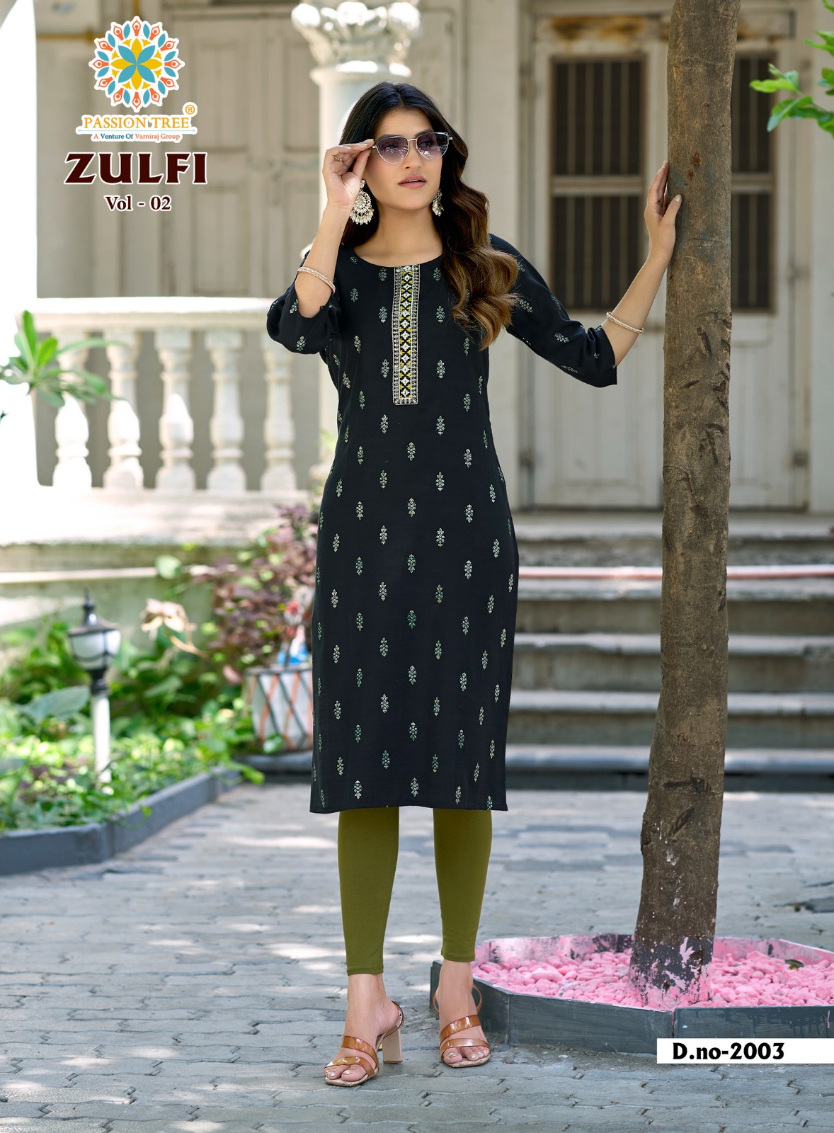 Passion Tree Zulfi Vol 2 Straight Cut Kurti Catalog collection 6