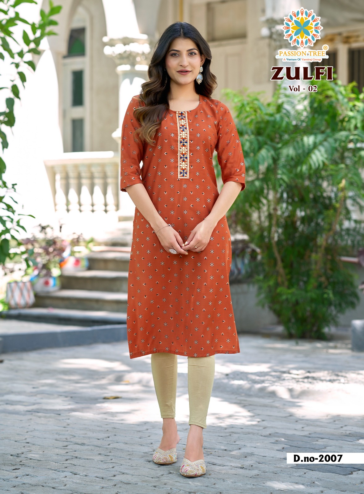 Passion Tree Zulfi Vol 2 Straight Cut Kurti Catalog collection 3
