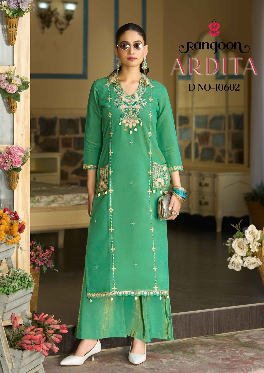 Rangoon Ardita Kurti Palazzo Set Catalog collection 4