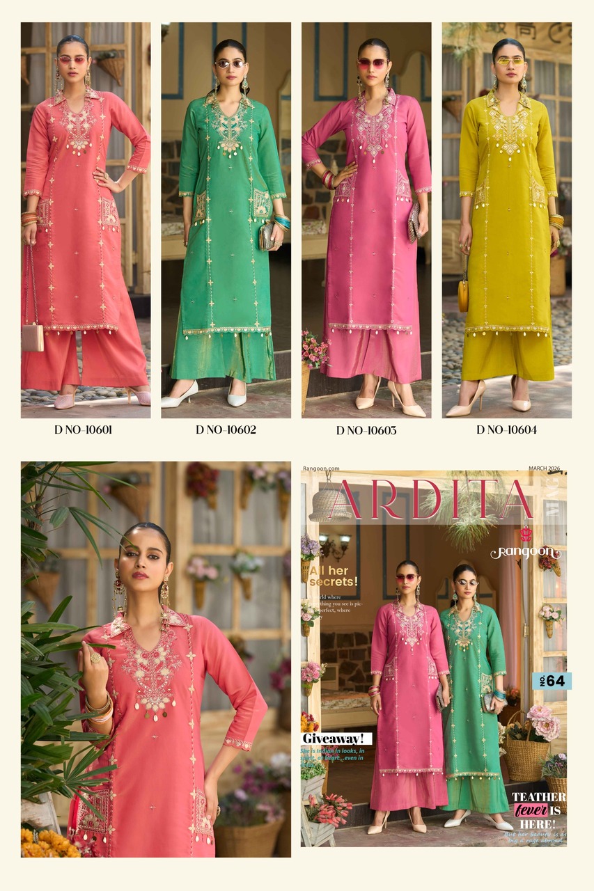Rangoon Ardita Kurti Palazzo Set Catalog collection 2