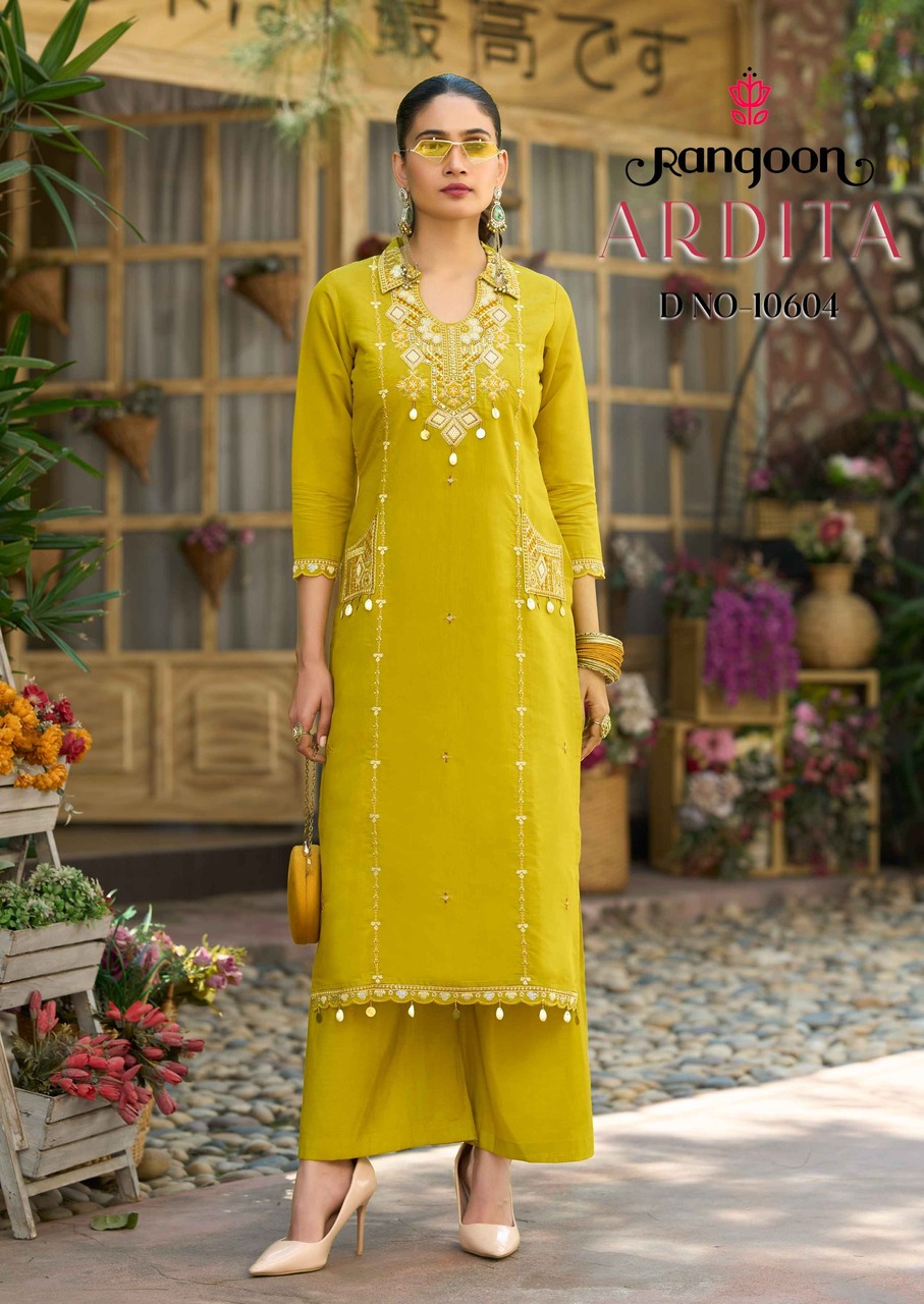 Rangoon Ardita Kurti Palazzo Set Catalog collection 5