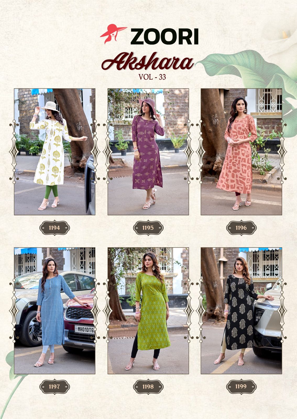 Zoori Akshara Vol 33 Rayon Kurti Catalog collection 10
