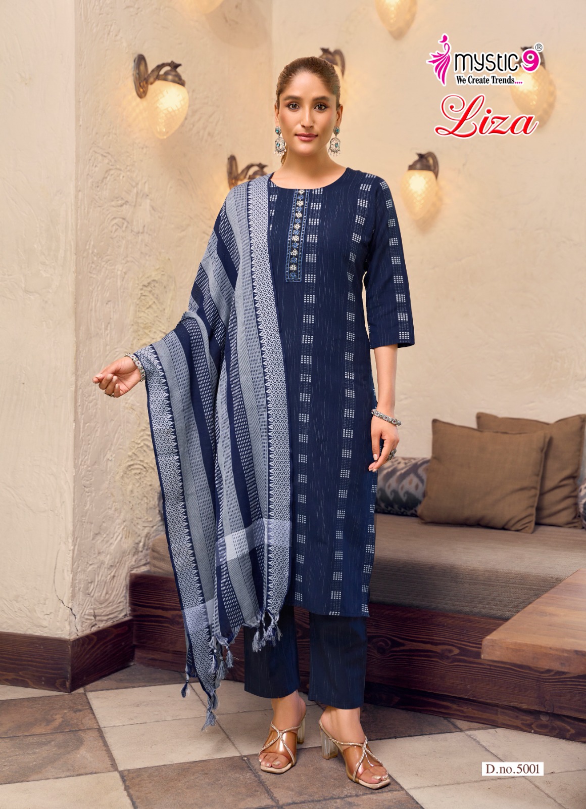 Mystic 9 Liza Vol 5 Cotton Salwar Kameez Catalog collection 14