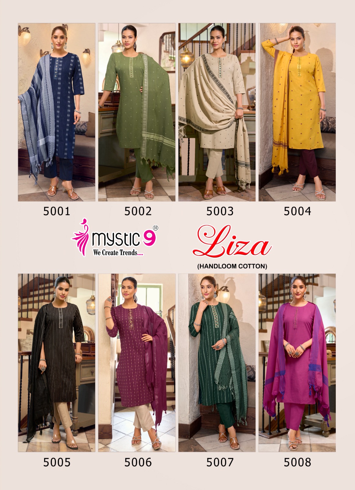 Mystic 9 Liza Vol 5 Cotton Salwar Kameez Catalog collection 1