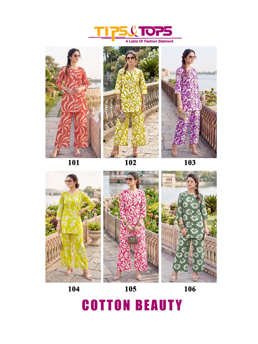 Tips And Tops Cotton Beauty Co Ord Set Catalog collection 5