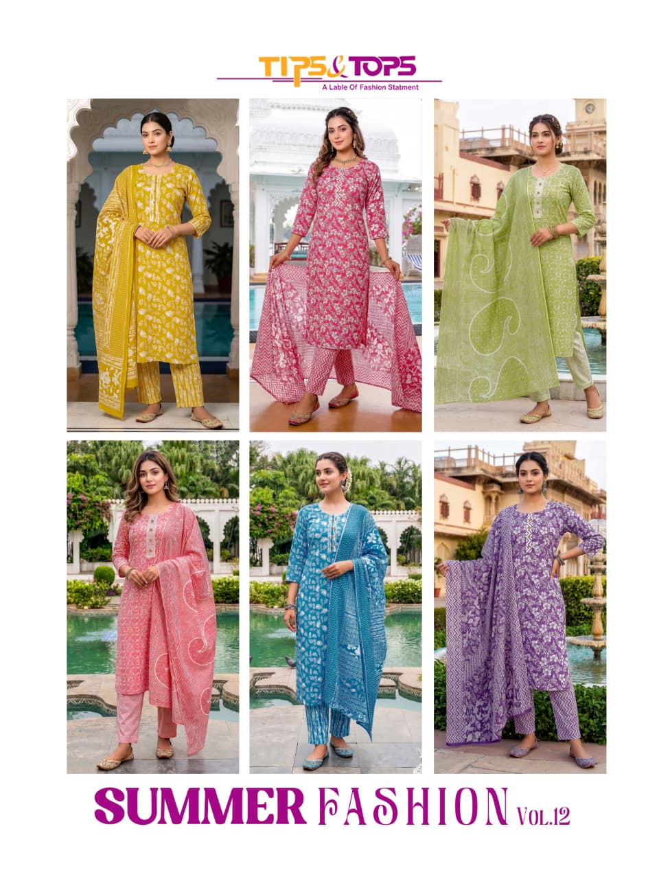 Tips Tops Summer Fashion 12 Cotton Salwar Kameez Catalog collection 5