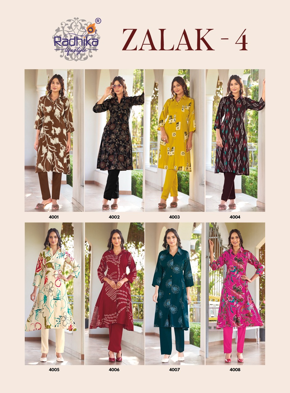 Radhika Lifestyle Zalak Vol 4 Co Ord Set Catalog collection 6