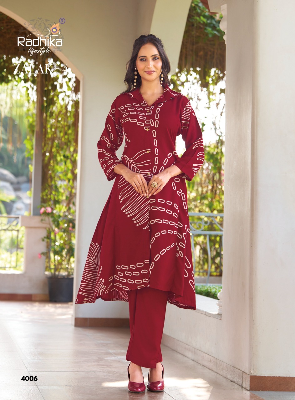 Radhika Lifestyle Zalak Vol 4 Co Ord Set Catalog collection 12