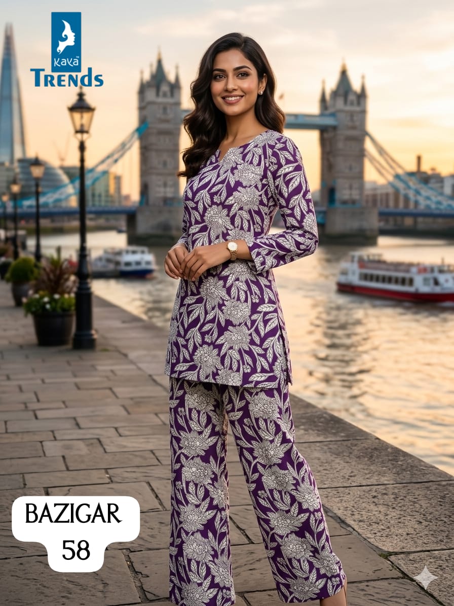 Kaya Trends Bazigar Co Ord Set Size Set collection 3