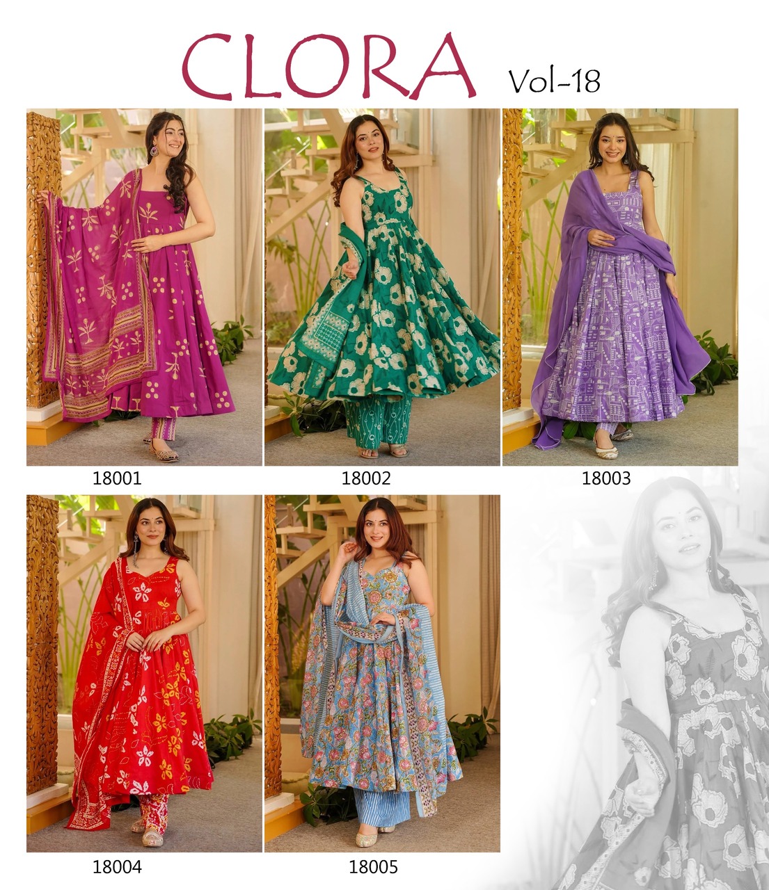 Clora Vol 18 Printed Salwar Kameez Catalog collection 12