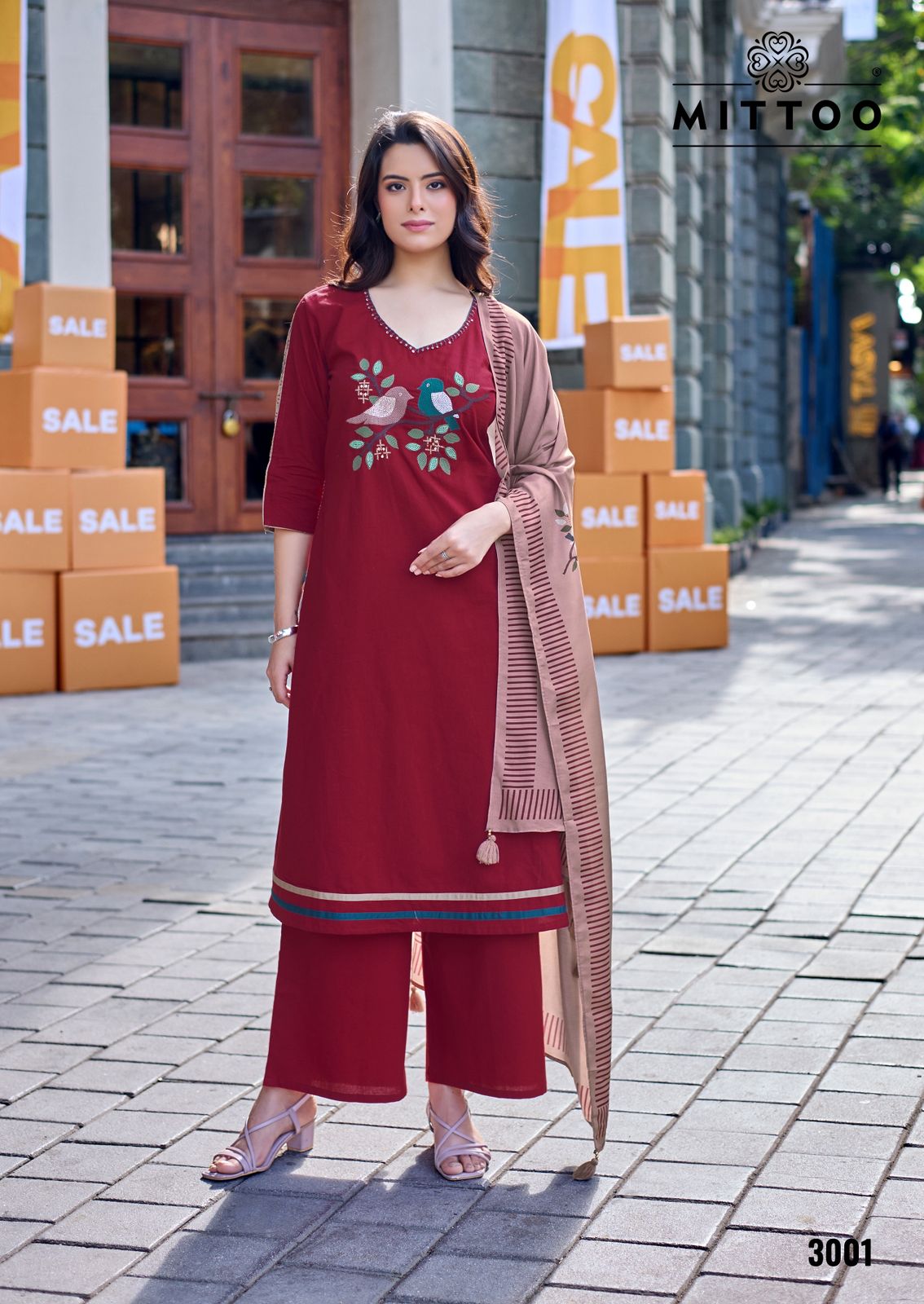 Mittoo Kurti Resham Cotton Salwar Kameez Catalog collection 4