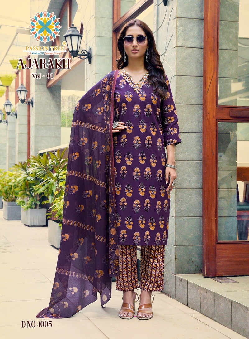 Passion Tree Ajarakh Printed Salwar Kameez Catalog collection 4
