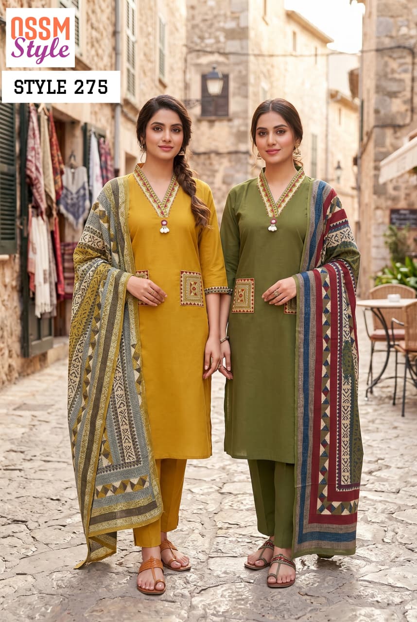 Ossm Style 275 Cotton Salwar Kameez Size Set collection 1