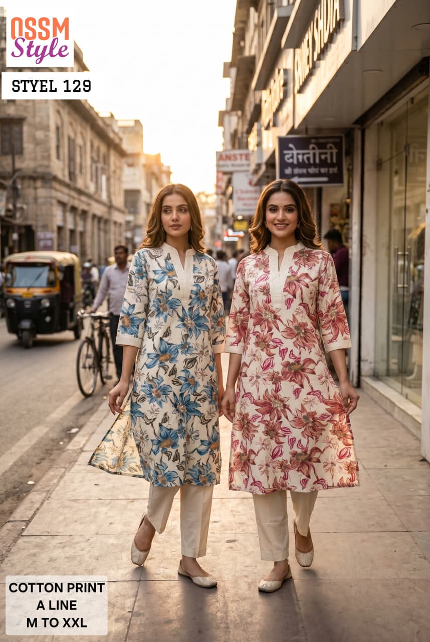 Ossm Style 129 Kurtis With Bottom Size Set collection 1